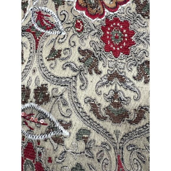 Laura Ashley Petite Women's Brocade Button Down Floral Tapestry Blazer Jacket PS - Picture 5 of 7